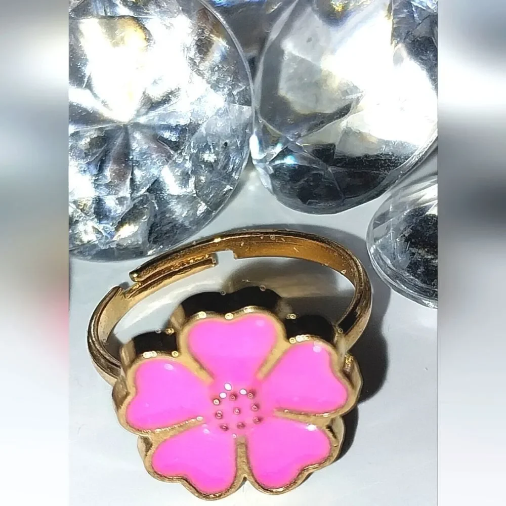 Super cute girls jeweled adjustable ring